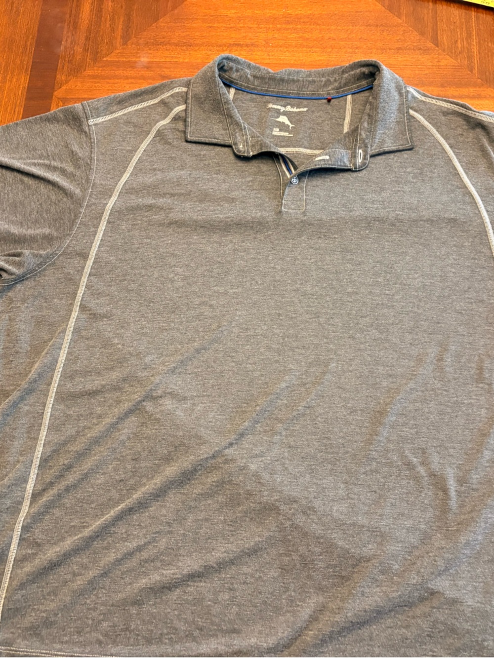 Tommy Bahama Heather Gray Polo Shirt